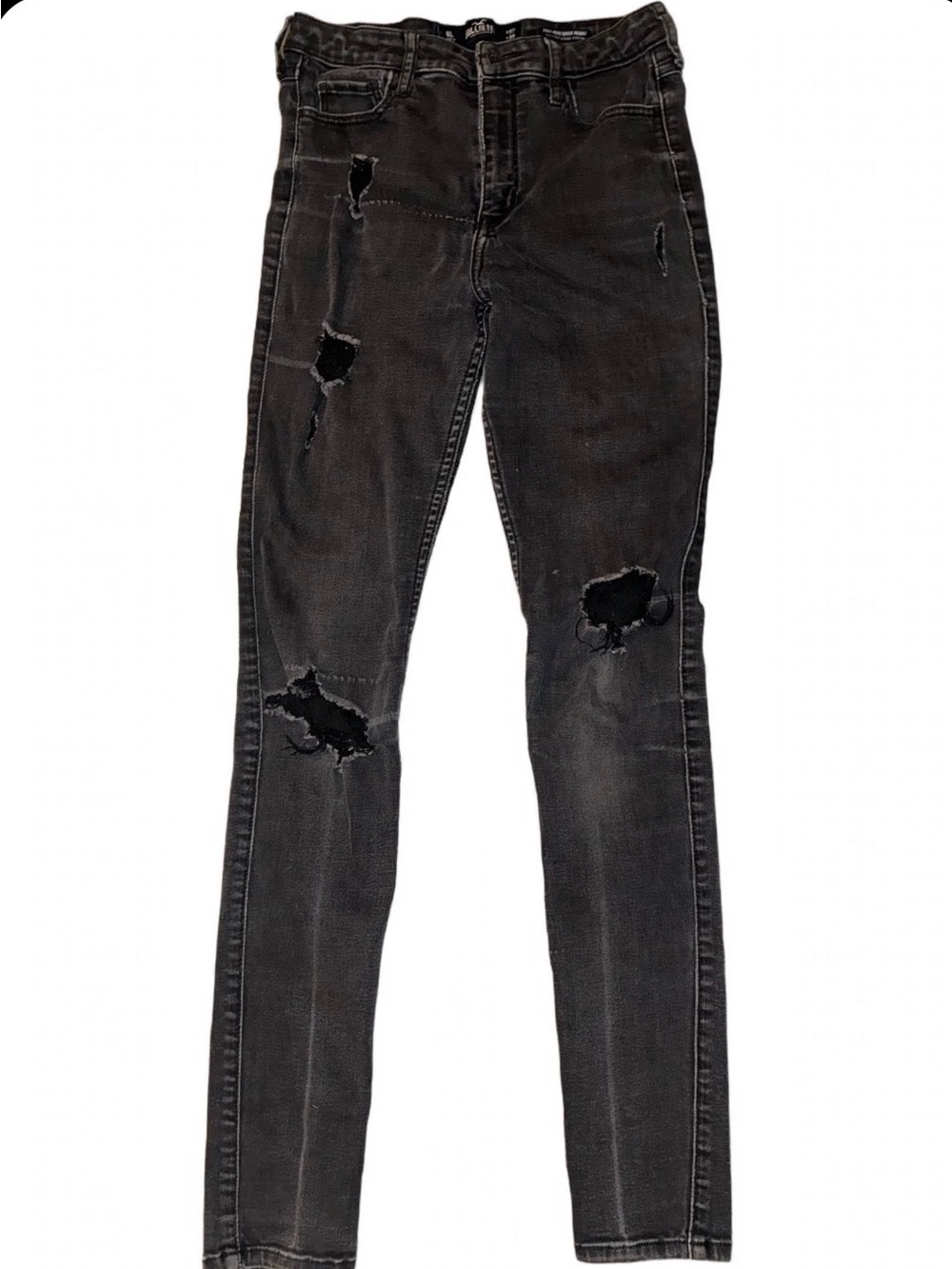 Hollister Black High-Rise Distressed Skinny Jeans